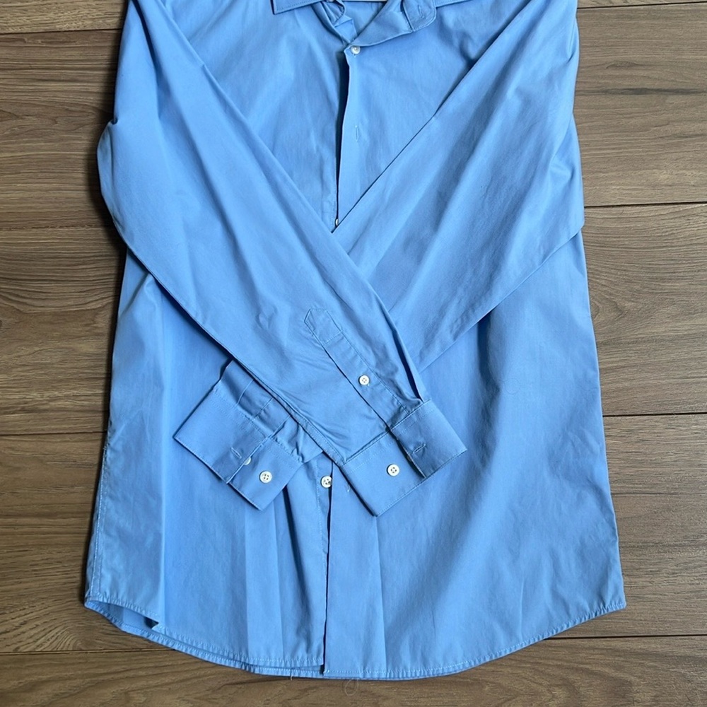 BeSpoke Light Blue Slim Fit Casual Classic Business Quiet Luxury SZ Medium